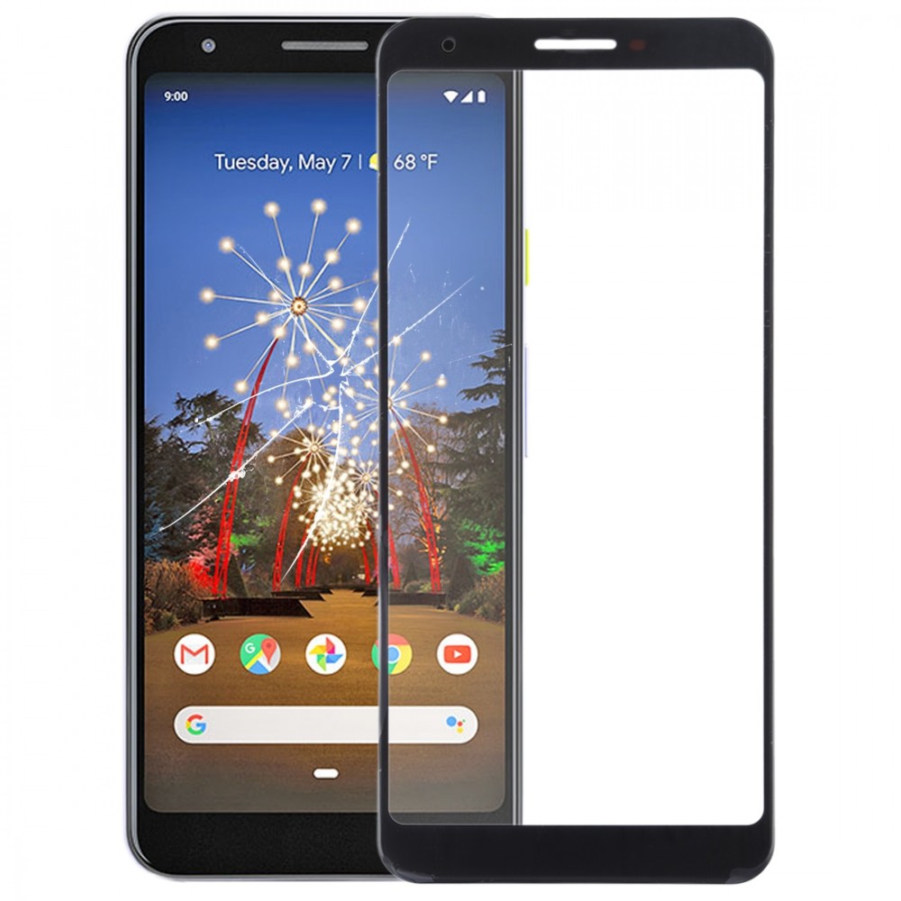 Front Screen Outer Glass Lens for Google Pixel 3a (Black)  Google Pixel 3a